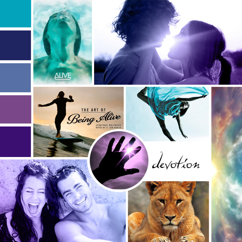 fierce love mood board, branding, purple, earth, water, air, strong, feminine, fire, connection, love, depth, authenticity, truth, integrity, intense, inspired